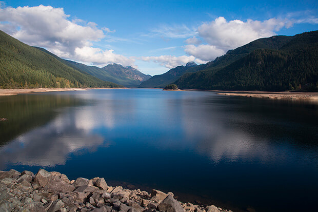 South Fork Tolt river watershed reservoir, site of the Tolt Dam.