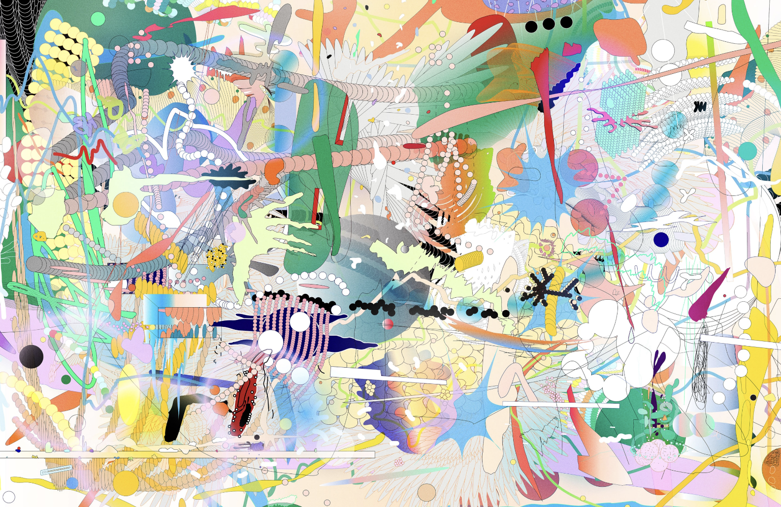 A colorful abstract painting.