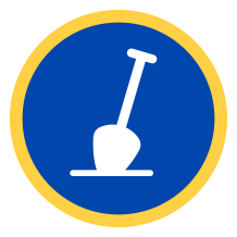 Blue shovel image