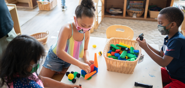 Children playing at preschool