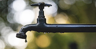 Outdoor faucet dripping