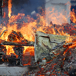 A house fire
