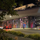 A rendering showing the installed artwork