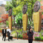 Rendering of the installed artwork